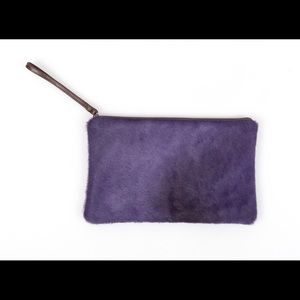 Purple Brazilian 9 X 13 Cowhide Clutch